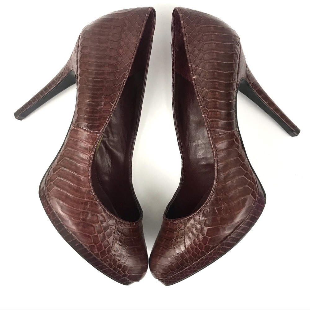Lauren Ralph Lauren Snakeskin Platform Pumps